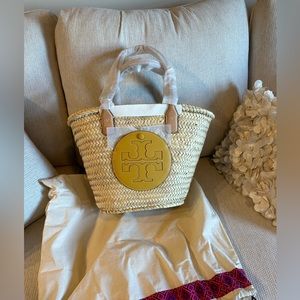 Tory Burch Ella Straw basket tote NEW